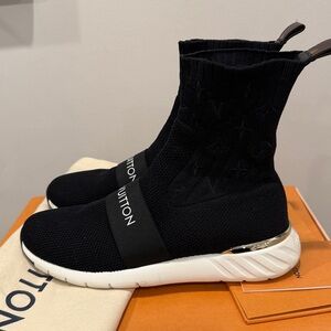 Louis Vuitton Black Sock Sneakers. Authentic
